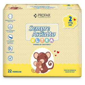 Profar - Pannolini  sempre asciutto ultra mini 3/6 kg 22 pezzi