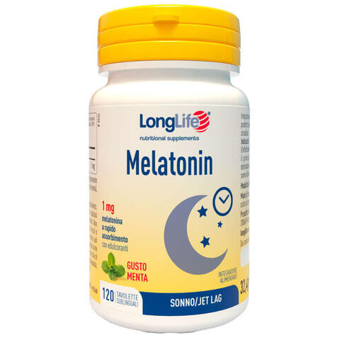 Longlife - Melatonin 1 mg aroma menta 120 tavolette sublinguali
