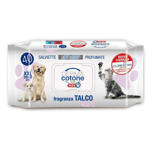 Dermacotone - Salviettine pet talco 40 pezzi