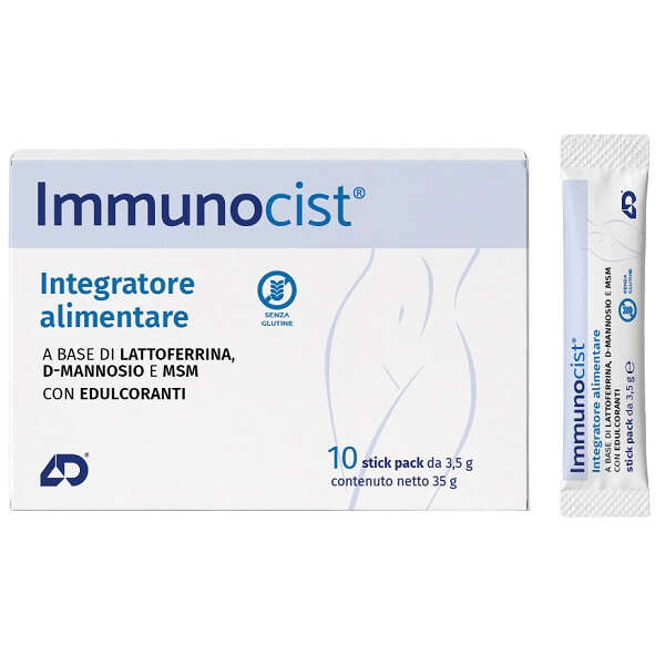 Immunocist - 10 stick pack da 3,5 g con edulcoranti senza glutine