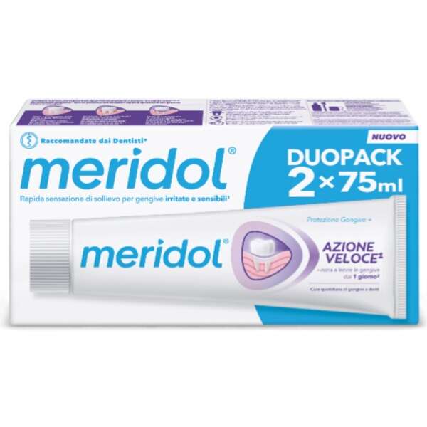 Meridol dentifricio azione veloce - 75 ml bitubo