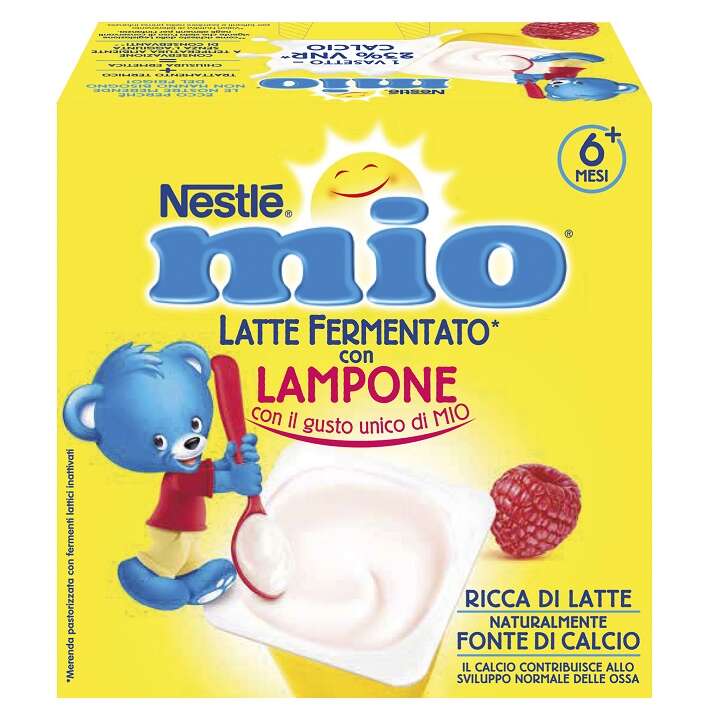 Nestle' - Mio merenda latte fermentato lampone 4 pezzi da 100 g