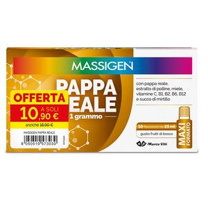 Massigen - Pappa reale 10 flaconcini da 25 ml 10,90 e
