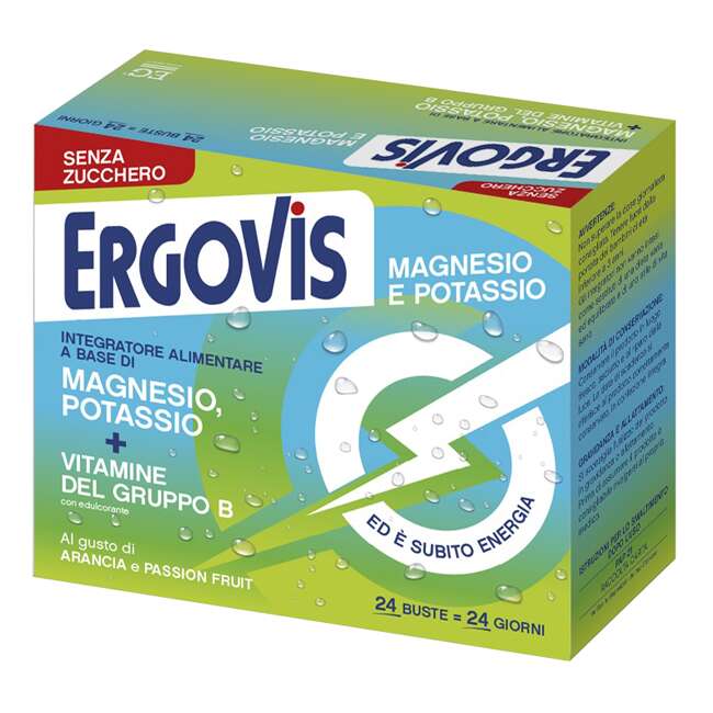 Ergovis - Mg+k vitamine b senza zucchero 24 bustine