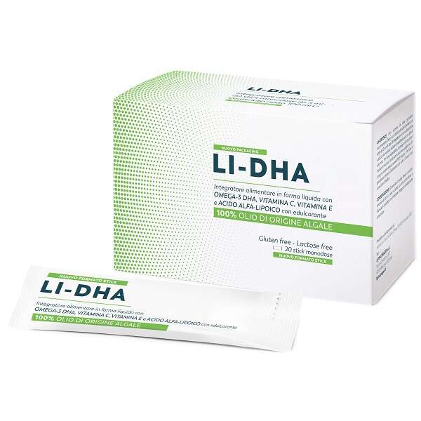 Li-dha - Li dha 20 stick pack da 5 ml con edulcorante senza glutine e lattosio