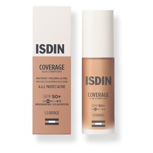 Isdin - Coverage 5,0 bronze spf50+ fondotinta con protezione molto alta 30 g