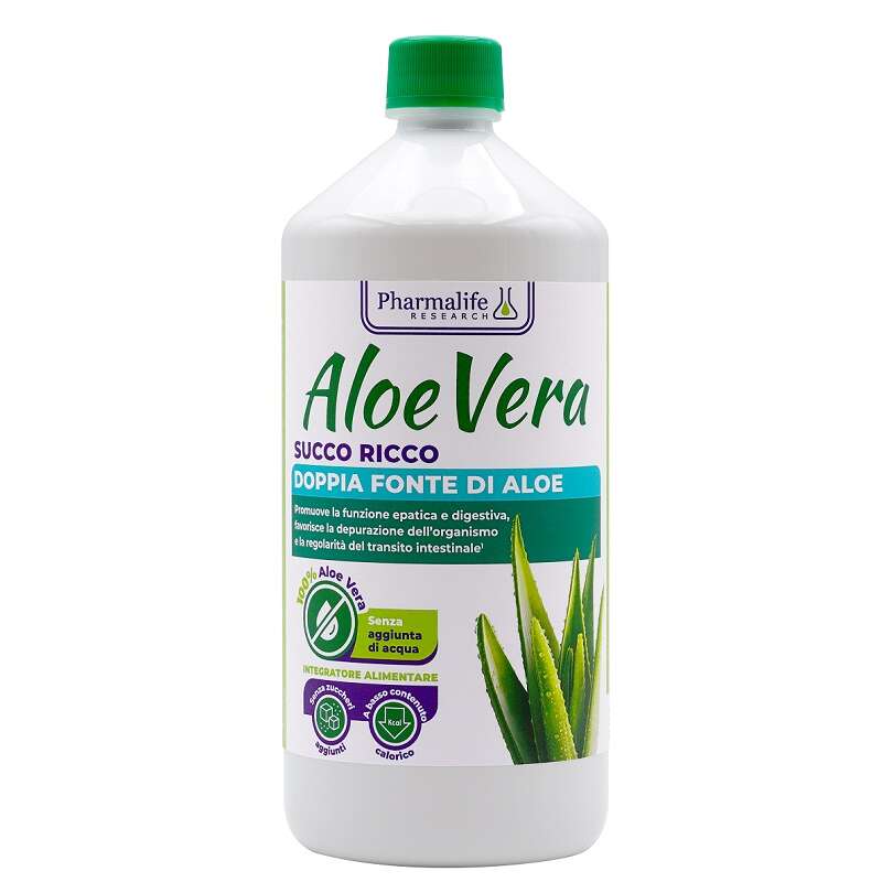 Aloe vera succo ricco - 1000 ml senza zuccheri aggiunti senza glutine naturalmente privo di lattosio