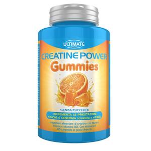 Ultimate - Creatine power arancia 60 caramelle gommose senza zuccheri e glutine