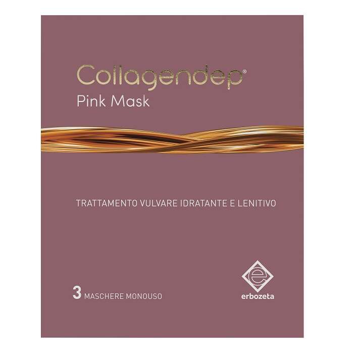 Erbozeta - Collagendep pink mask maschera vulvare idratante & lenitiva 3 pezzi