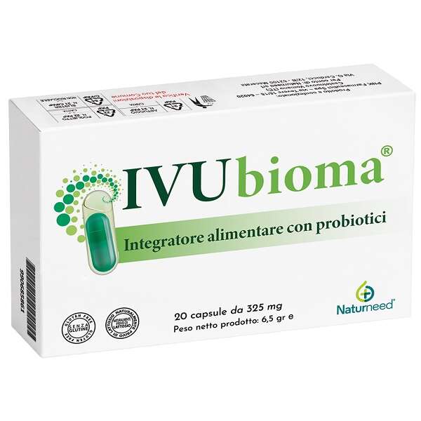 Ivubioma - 20 capsule senza glutine naturalmente privo di lattosio