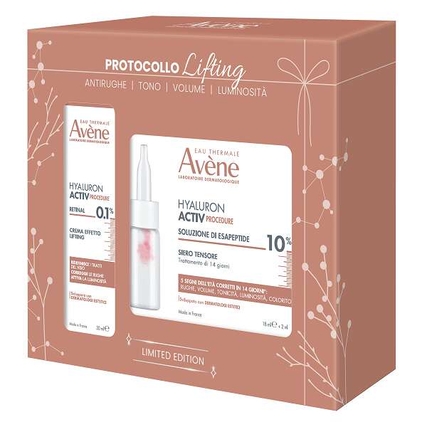 AvÈne hyaluron active procedure cofanetto natale 2026 - Eau thermale avene hyaluron activ procedure cofanetto 2026 lifting crema effetto lifting 30 ml + siero tensore 18 ml+2 ml