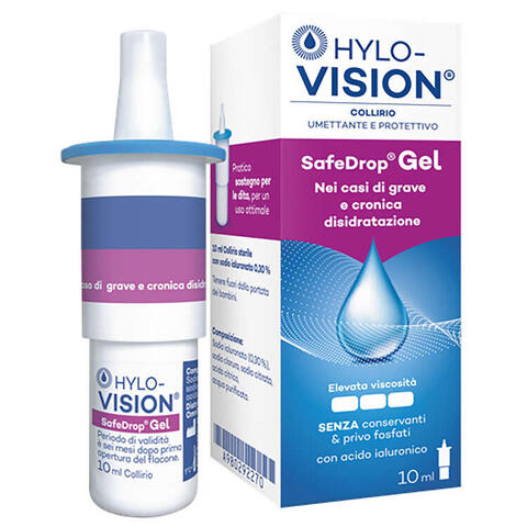Hylovision - Safe drop gel 0,3% collirio umettante e protettivo 10 ml