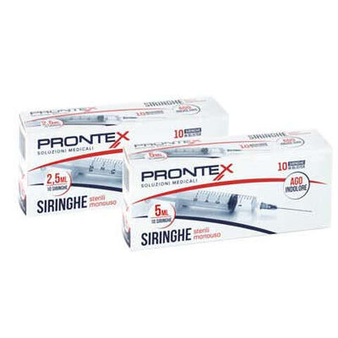 Prontex - Siringa  5 ml ago ind 10 pezzi