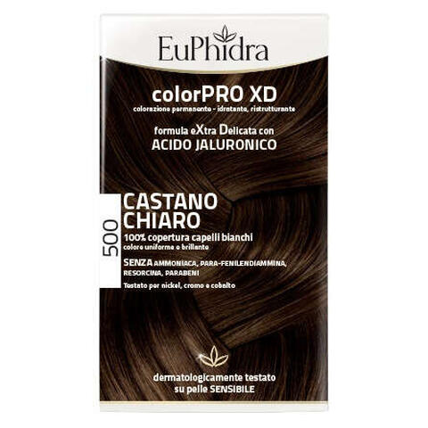 Euphidra - Colorpro xd 500 cast chiaro gel colorante capelli in flacone + attivante + balsamo + guanti