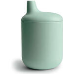 Tazza educativa in silicone solid cambridge blue - Mushie tazza educativa silicone beccuccio cambridge blue