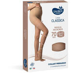 Sauber - Collant 70 denari premaman maglia microrete neutro beige 3 linea classica