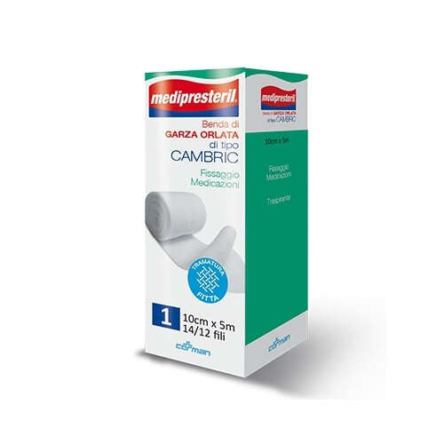 Medi presteril - Benda orlata medipresteril cambric m5x7cm 14/12 fili