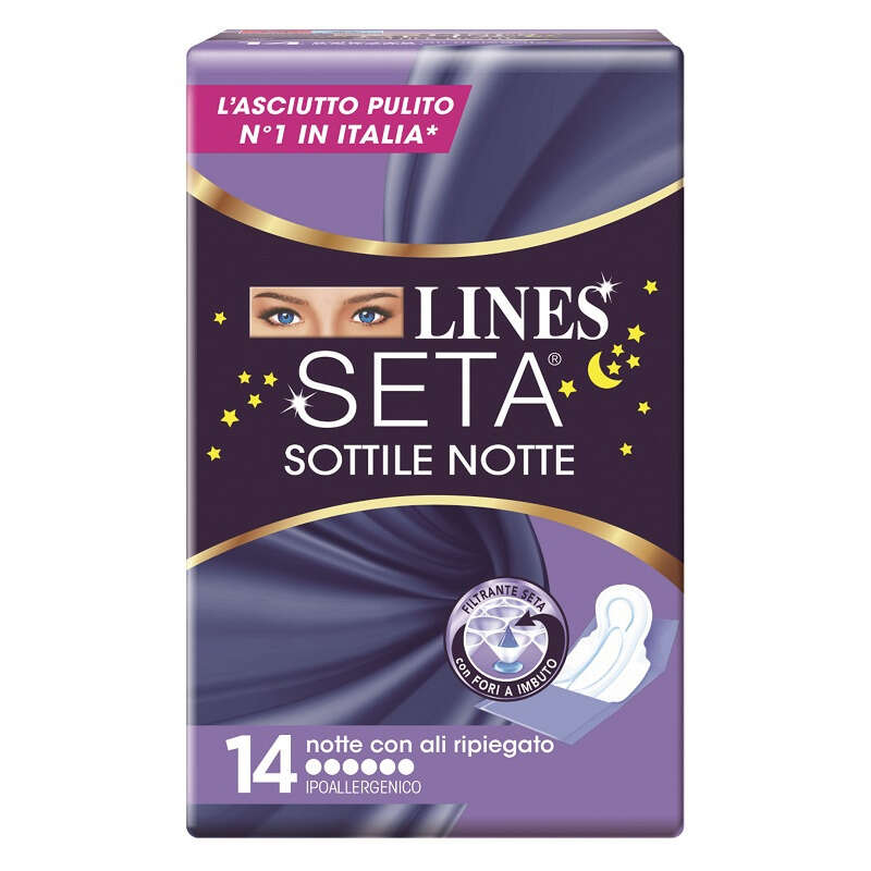 Sottile notte - Lines seta  con ali 14 pezzi