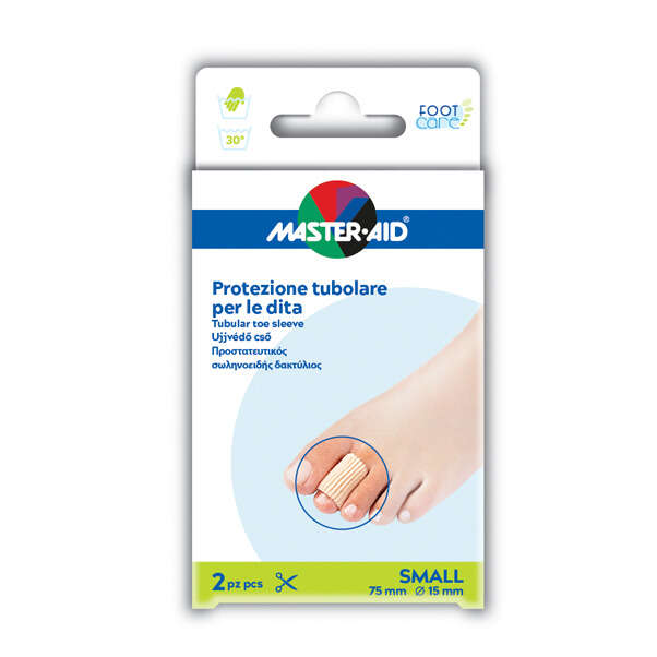 Master aid - Protezione tubolare in gel master-aid footcare elasticizzato small 7,5 cm 15 mm 2 pezzi c4