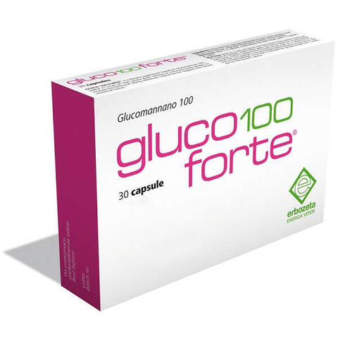 Erbozeta - Gluco 100 forte glucomannano 100 30 capsule da 900 mg