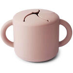 Tazza porta merenda silicone solid blush - Mushie tazza porta snack silicone blush
