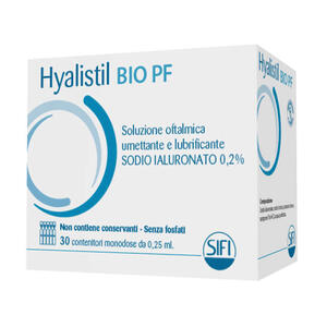 Hyalistil - Bio pf soluzione oftalmica phosphate free monodose a base di acido ialuronico 0,2% 30 flaconcini 0,25 ml