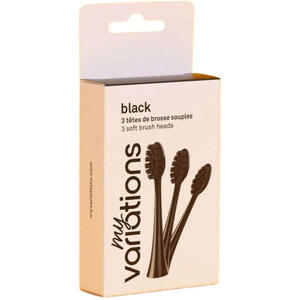 My variations  set di tre testine - Myvariations pack 3 testine spazzolino nere