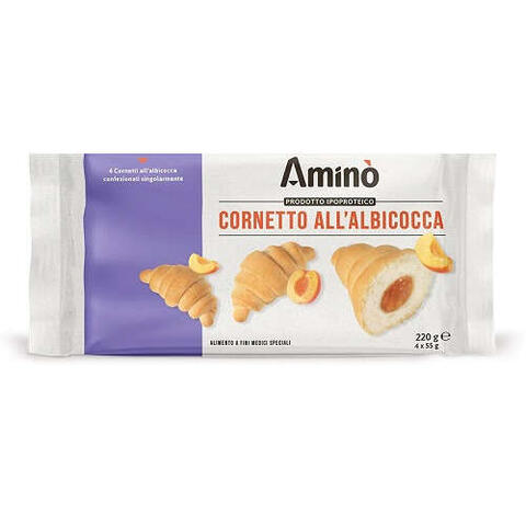 Cornetto all'albicocca - Amino' cornetto albicocca 4 pezzi da 55 g