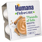 Humana - Merenda latte biscotto 4 pezzi da 100 g