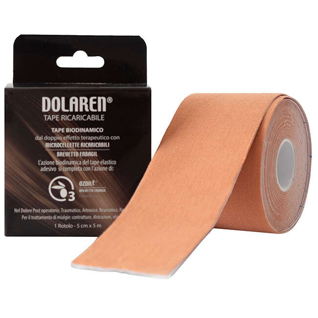 Cerotto - Dolaren tape ricaricabile  terapeutico beige cm 5x5 m in rotolo