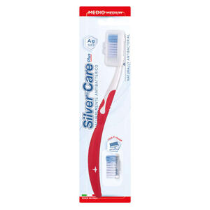 Silver care plus - Silvercare plus spazzolino medio + ricambio