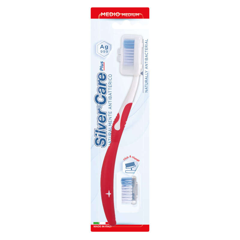 Silver care plus - Silvercare plus spazzolino medio + ricambio