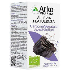 Arkofarm - Arko capsule carbone vegetale bio 40 capsule