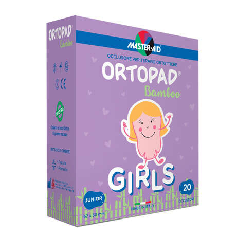 Master aid - Cerotto oculare per ortottica ortopad girls junior 5x6,7 20 pezzi