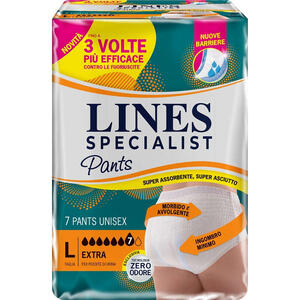 Lines - Pannolone per incontinenza  specialist pants extra unisex l 7 pezzi