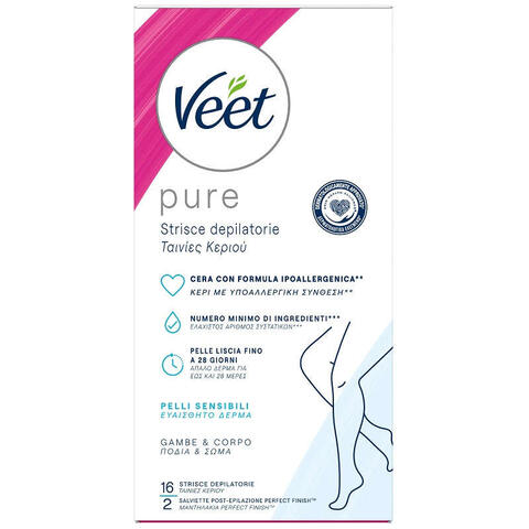 Veet - Strisce corpo ipoallergeniche 16 pezzi