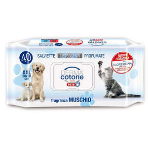 Dermacotone - Salviettine pet muschio bianco 40 pezzi