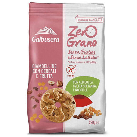 Zerograno - Frollini cereali frutta 220 g