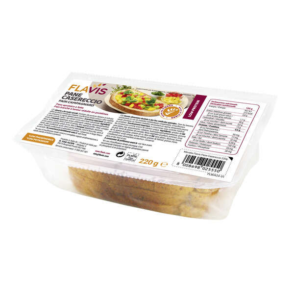 Flavis - Pane casereccio pane aproteico a fette 220 g