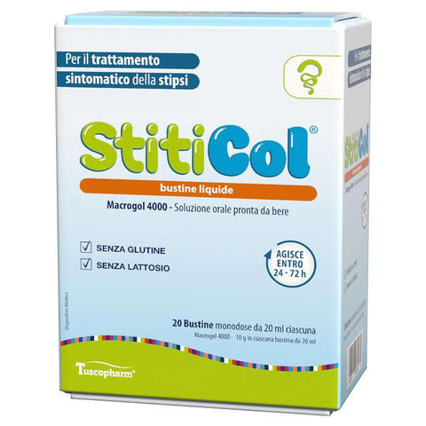 Stiticol - 20 bustine da 20 ml senza glutine senza lattosio