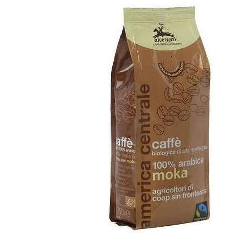 Alce nero fairtrade - Caffe' moka 100% arabica bio fairtrade 250 g