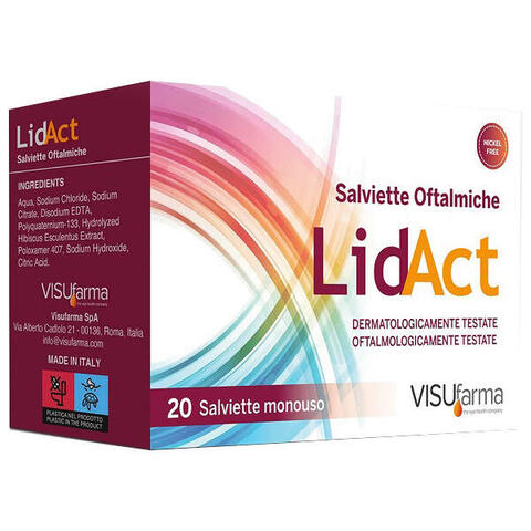 Lidact salviette oftalmcihe - Lidact salviette oftalmiche perioculari monouso 20 pezzi