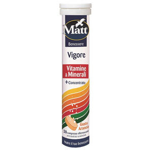 Matt benessere vigore - Vitamine & minerali 20 compresse effervescenti gusto arancia
