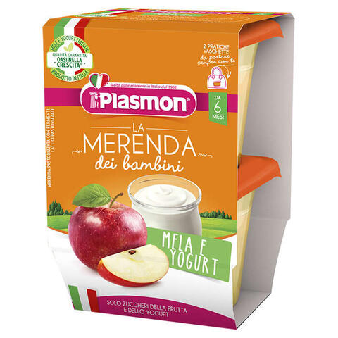 Plasmon - La merenda dei bambini sapori di natura mela yogurt asettico 2 x 120 g