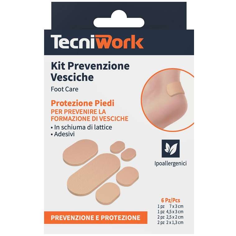 Tecniwork - Kit prevenzione vesciche 6 pezzi