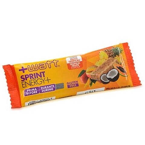 + watt - SPRINT ENERGY BARRETTA MANDORLE E FRUTTI TROPICALI 35 G