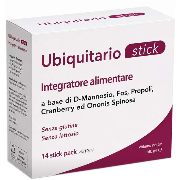 Ubiquitario - 14 stick pack da 10 ml senza glutine senza lattosio
