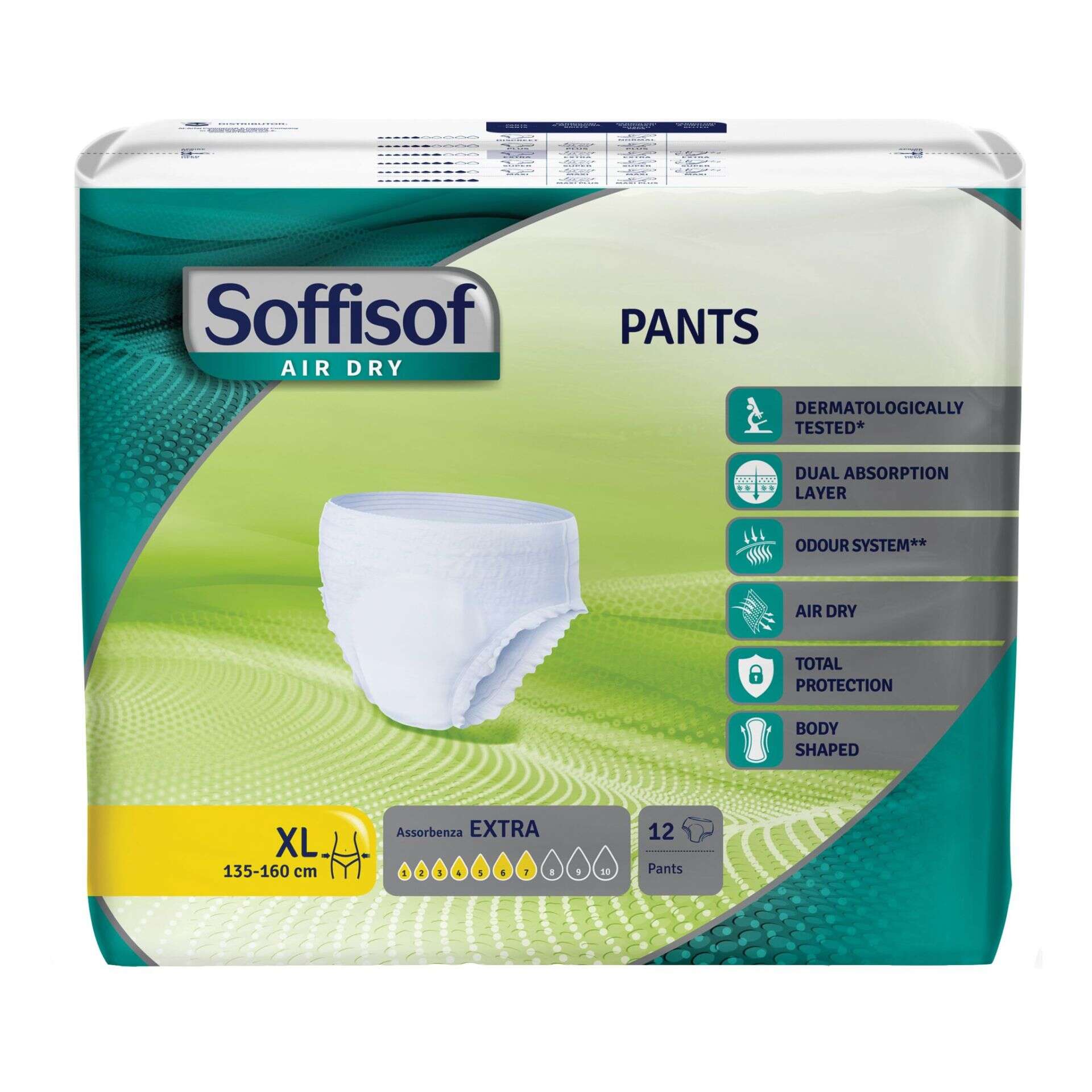 SOFFISOF - PANNOLONE AIR DRY PANTS EXTRA EXTRA LARGE 12 PEZZI