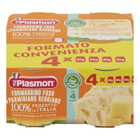 Plasmon - OMOGENEIZZATO FORMAGGINO FUSO E PARMIGIANO REGGIANO4 PEZZI 80 G Produttore