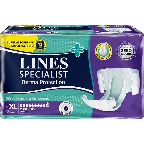Lines - Pannolone a mutandina  specialist derma maxi xl 20 pezzi